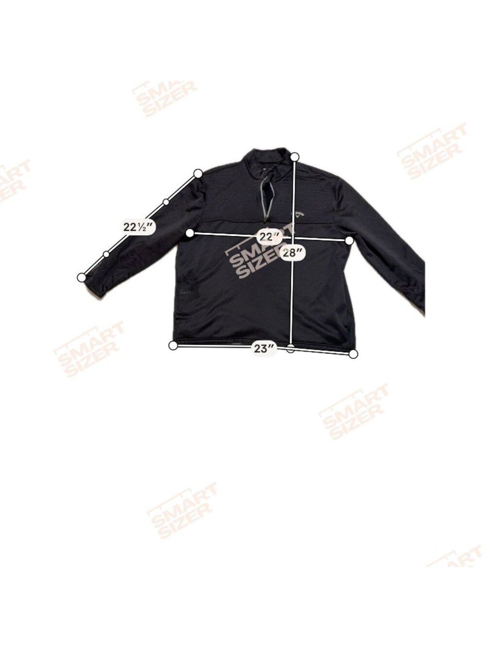 CALLOWAY GOLF Black Quarter-Zip Pullover With Embroidered Logo Mens XXL Long Sle